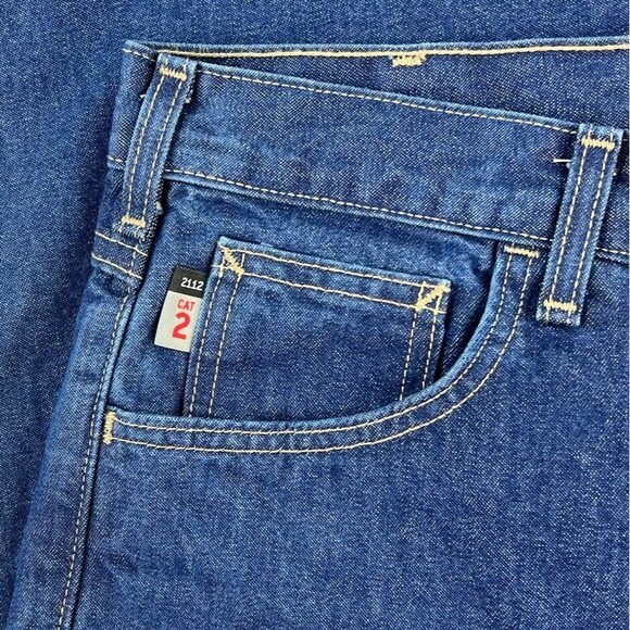 Carhartt Mens Flame Resistant Signature Denim Jean Relaxed Fit 42 X 32 Cat 2 NWT - Picture 7 of 12